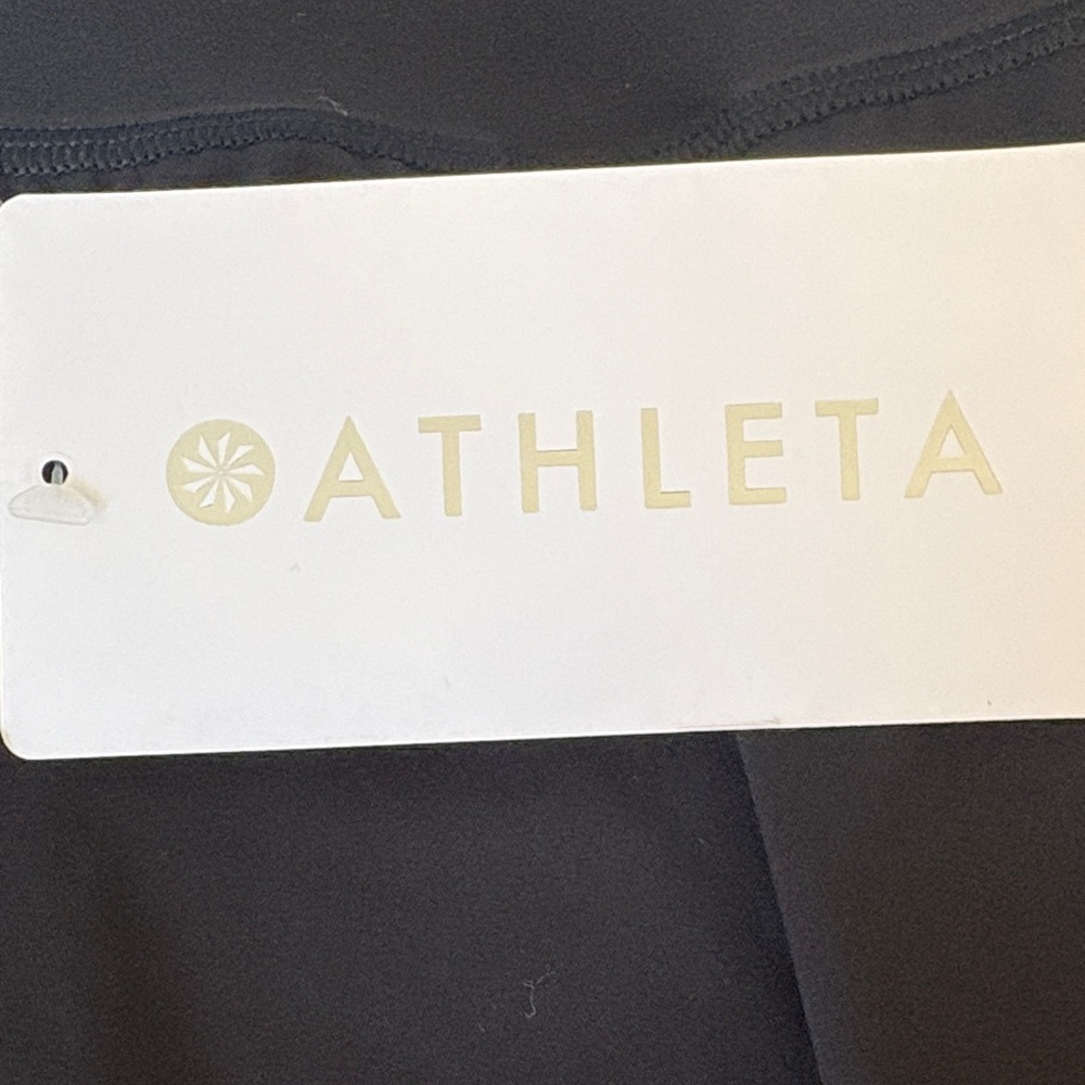 Athleta Women's Black Athletic Skort with Stripe Waistband - Picture 4 of 7